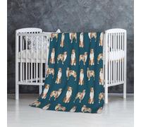 InOmak Australian Shepherd Red Merle Dog Simple Navy,Soft Blanket Warm Anti-Pilling Flannel Plush Throw Blanket 76 X 127 cm