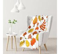 InOmak Autumn Maple Leaves,Soft Blanket Warm Anti-Pilling Flannel Plush Throw Blanket 76 X 102 cm