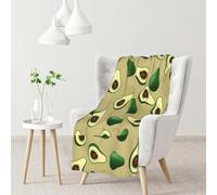 InOmak Avocado Dot Brown,Soft Blanket Warm Anti-Pilling Flannel Plush Throw Blanket 76 X 102 cm