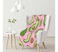 InOmak Avocado Pattern,Soft Blanket Warm Anti-Pilling Flannel Plush Throw Blanket 76 X 102 cm