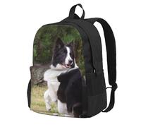 InOmak Bad Dog Border Collie, Backpack With Pockets Casual Daypack Water Resistant School Bag for Travelling, Hiking, or Camping