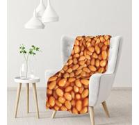 InOmak Baked Beans,Soft Blanket Warm Anti-Pilling Flannel Plush Throw Blanket 76 X 102 cm