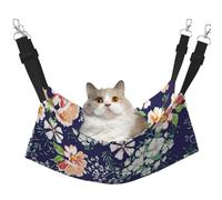 InOmak Beautiful Flower Garden Floral Petal Leaves Meadow Orange,Cat Hanging Hammock Soft Double Sided Hanging Bed for Small Dogs Pet,L