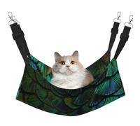 InOmak Beautiful Peacock Feather,Cat Hanging Hammock Soft Double Sided Hanging Bed for Small Dogs Pet,M