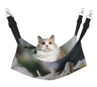 InOmak Beautiful White Frangipani Wake Plumeria Flowers,Cat Hanging Hammock Soft Double Sided Hanging Bed for Small Dogs Pet,M