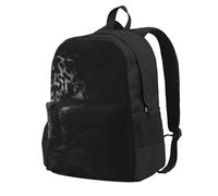 InOmak Black And White Leopard, Backpack With Pockets Casual Daypack Water Resistant School Bag for Travelling, Hiking, or Camping