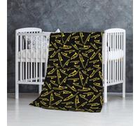 InOmak Black And Yellow Trombone,Soft Blanket Warm Anti-Pilling Flannel Plush Throw Blanket 76 X 127 cm