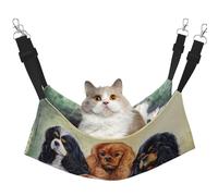 InOmak Black Golden Cavalier King Charles Spaniel,Cat Hanging Hammock Soft Double Sided Hanging Bed for Small Dogs Pet,M