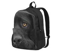 InOmak Black Lab Labrador Dog Puppy Cute Dog, Backpack With Pockets Casual Daypack Water Resistant School Bag for Travelling, Hiking, or Camping