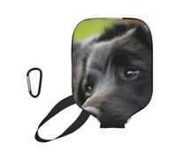 InOmak Black Labrador Chamomile Black Retriever Dogs, Sport Pickleball Paddle Cover, Pickleball Paddle Case Fits Most Standard Paddle Shapes and Sizes