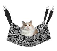 InOmak Black White Snake Skin Printed,Cat Hanging Hammock Soft Double Sided Hanging Bed for Small Dogs Pet,M