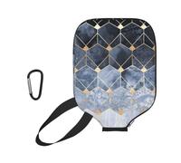 InOmak Blue Hexagons And Diamonds, Sport Pickleball Paddle Cover, Pickleball Paddle Case Fits Most Standard Paddle Shapes and Sizes