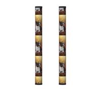 InOmak Boston Terrier Autumn Bokeh Dogs Dogs, 2Pcs Refrigerator Door Handle Covers for Microwave Dishwasher Oven