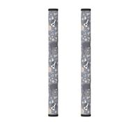 InOmak Boston Terrier Beautiful Flowers, 2Pcs Refrigerator Door Handle Covers for Microwave Dishwasher Oven