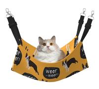 InOmak Boston Terrier Puppy Pattern,Cat Hanging Hammock Soft Double Sided Hanging Bed for Small Dogs Pet,M