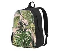 InOmak Botanical Abstract Design With Moon Cloud Plant, Backpack With Pockets Casual Daypack Water Resistant School Bag for Travelling, Hiking, or Camping