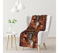 InOmak Boxer Dogs Autumn,Soft Blanket Warm Anti-Pilling Flannel Plush Throw Blanket 76 X 102 cm