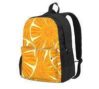 InOmak Bright Orange, Backpack With Pockets Casual Daypack Water Resistant School Bag for Travelling, Hiking, or Camping