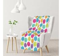 InOmak Bright Polka Dot Colorful Polka Dot,Soft Blanket Warm Anti-Pilling Flannel Plush Throw Blanket 76 X 102 cm