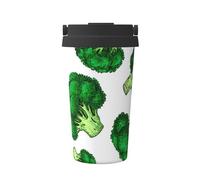 InOmak Broccoli,500ml Coffee Mug Insulated Stainless Steel Water Bottle Portable Coffee Cup