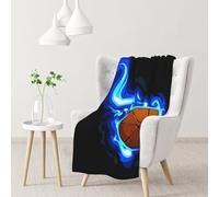 InOmak Burning Basketball,Soft Blanket Warm Anti-Pilling Flannel Plush Throw Blanket 76 X 102 cm