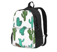 InOmak Cactus Cacti Cactus Design, Backpack With Pockets Casual Daypack Water Resistant School Bag for Travelling, Hiking, or Camping