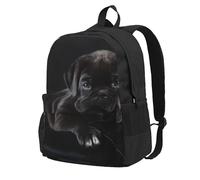 InOmak Cane Corso Pets Puppy Black Cane Corso, Backpack With Pockets Casual Daypack Water Resistant School Bag for Travelling, Hiking, or Camping
