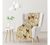 InOmak Cartoon Cute Clever Beagle Pet Animal,Soft Blanket Warm Anti-Pilling Flannel Plush Throw Blanket 76 X 102 cm