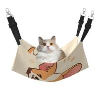 InOmak Cartoon Cute Corgi Dog Butt,Cat Hanging Hammock Soft Double Sided Hanging Bed for Small Dogs Pet,L