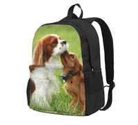 InOmak Cavalier King Charles Spaniel, Backpack With Pockets Casual Daypack Water Resistant School Bag for Travelling, Hiking, or Camping