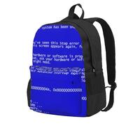InOmak Classic Blue Screen Of Death Errors, Backpack With Pockets Casual Daypack Water Resistant School Bag for Travelling, Hiking, or Camping
