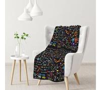 InOmak Colorful Math Formula Print,Soft Blanket Warm Anti-Pilling Flannel Plush Throw Blanket 76 X 102 cm