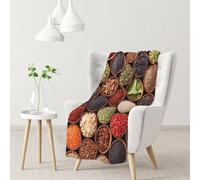 InOmak Colorful Spices And Herbs,Soft Blanket Warm Anti-Pilling Flannel Plush Throw Blanket 76 X 102 cm