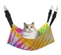 InOmak Colorful Spiral Tie Dye Rainbow,Cat Hanging Hammock Soft Double Sided Hanging Bed for Small Dogs Pet,M