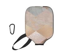 InOmak Copper And Blush Rose Gold Marble Argyle, Sport Pickleball Paddle Cover, Pickleball Paddle Case Fits Most Standard Paddle Shapes and Sizes