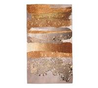 InOmak Copper Gold Strokes Glamour Texture，Durable Hotel Hand Towels Bathroom Travel Washcloth Face Towel 40 X 70 cm