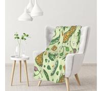 InOmak Corn Peas Pod Beans Pod Caper,Soft Blanket Warm Anti-Pilling Flannel Plush Throw Blanket 76 X 102 cm