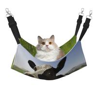 InOmak Cows In The Pasture,Cat Hanging Hammock Soft Double Sided Hanging Bed for Small Dogs Pet,M