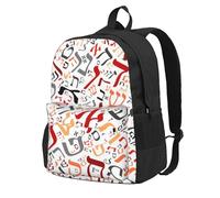 InOmak Creative Hebrew Alphabet Dust, Backpack With Pockets Casual Daypack Water Resistant School Bag for Travelling, Hiking, or Camping