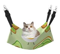 InOmak Cute Avocado And Toast And Fied Egg,Cat Hanging Hammock Soft Double Sided Hanging Bed for Small Dogs Pet,M