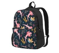 InOmak Cute Axolotls, Backpack With Pockets Casual Daypack Water Resistant School Bag for Travelling, Hiking, or Camping