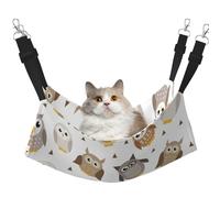 InOmak Cute Cartoon Owls,Cat Hanging Hammock Soft Double Sided Hanging Bed for Small Dogs Pet,M