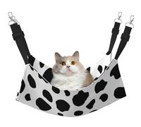 InOmak Cute Cow Pattern Print,Cat Hanging Hammock Soft Double Sided Hanging Bed for Small Dogs Pet,M