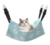 InOmak Cute Daisy Flower Florals Blue,Cat Hanging Hammock Soft Double Sided Hanging Bed for Small Dogs Pet,M