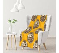 InOmak Cute Hedgehog,Soft Blanket Warm Anti-Pilling Flannel Plush Throw Blanket 76 X 102 cm