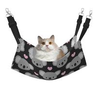 InOmak Cute Koalas And Pink Hearts,Cat Hanging Hammock Soft Double Sided Hanging Bed for Small Dogs Pet,M