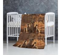 InOmak Cute Meerkats,Soft Blanket Warm Anti-Pilling Flannel Plush Throw Blanket 76 X 127 cm