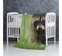 InOmak Cute Raccoon Fashion Printed,Soft Blanket Warm Anti-Pilling Flannel Plush Throw Blanket 76 X 127 cm
