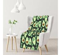 InOmak Cute Seamless Pattern Avocado Heart,Soft Blanket Warm Anti-Pilling Flannel Plush Throw Blanket 76 X 102 cm