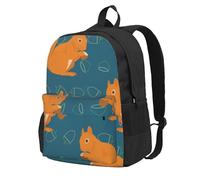 InOmak Cute Squirrel Animal Pattern, Backpack With Pockets Casual Daypack Water Resistant School Bag for Travelling, Hiking, or Camping